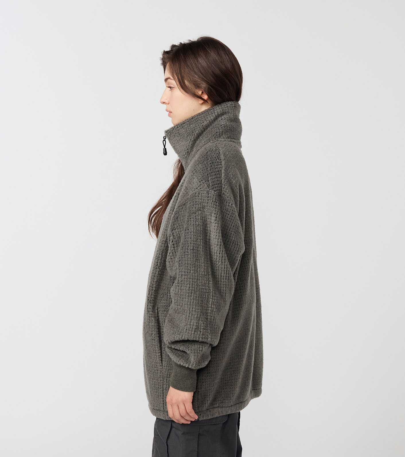 【美品】'fleece' （トップスのみ）thehighlights ミズノハイブリッドフリースハーフジップ|32MCA559|ミズノトレーニング