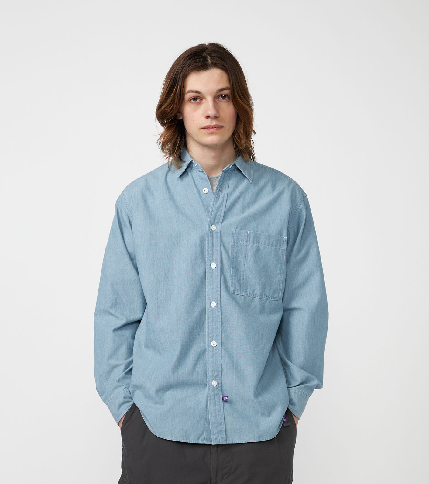 トップス Regular Collar Chambray Field Shirt nanamica / Regular Collar Chambray Field Shirt