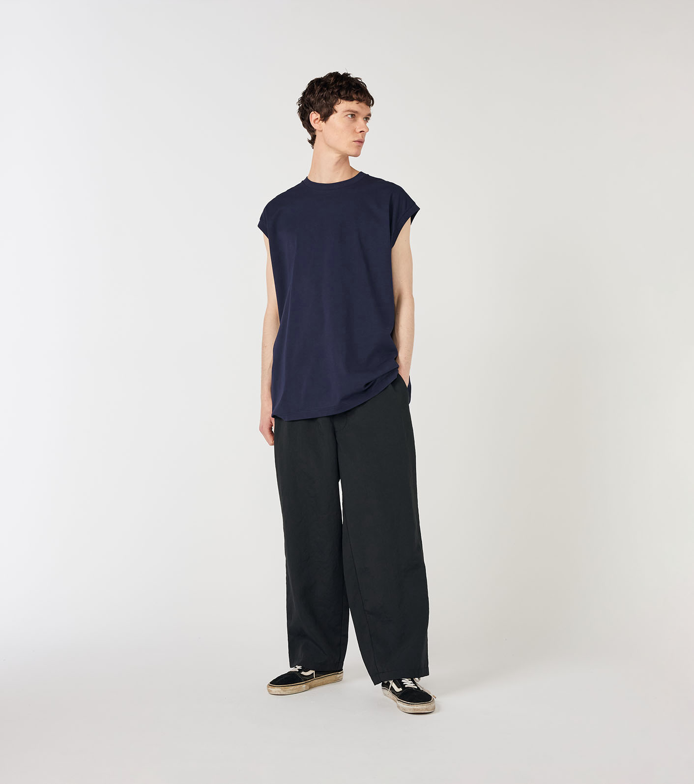 早い者勝ち!!! TNF PURPLE LABEL ◆ スリーブレスビッグティー nanamica / Cotton Jersey Sleeveless Big Tee