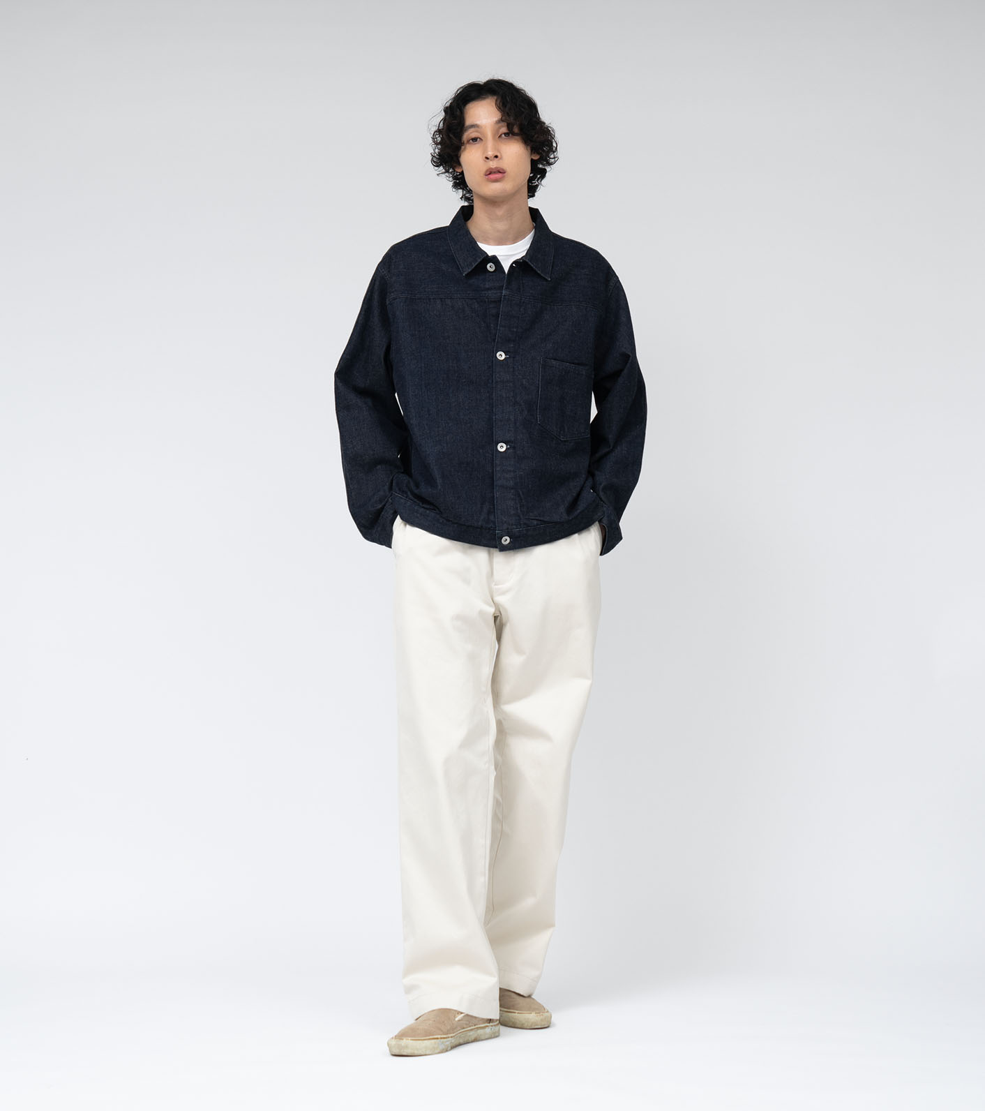 ナナミカ　ストレートチノパンツ　W36 XL NV nanamica / Wide Straight Chino Pants