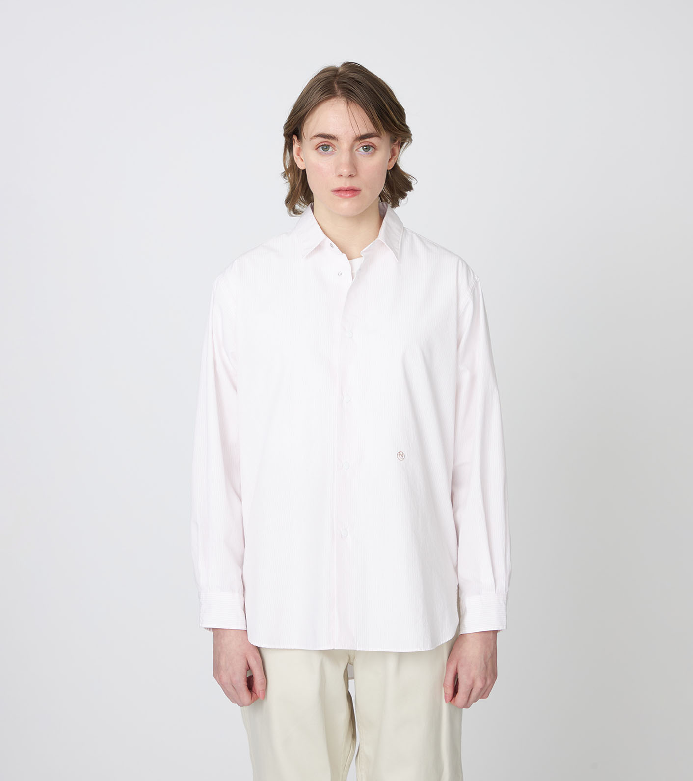 ナナミカ　Regular Collar Stripe Wind Shirt Ｌ nanamica / Regular Collar Stripe Wind Shirt