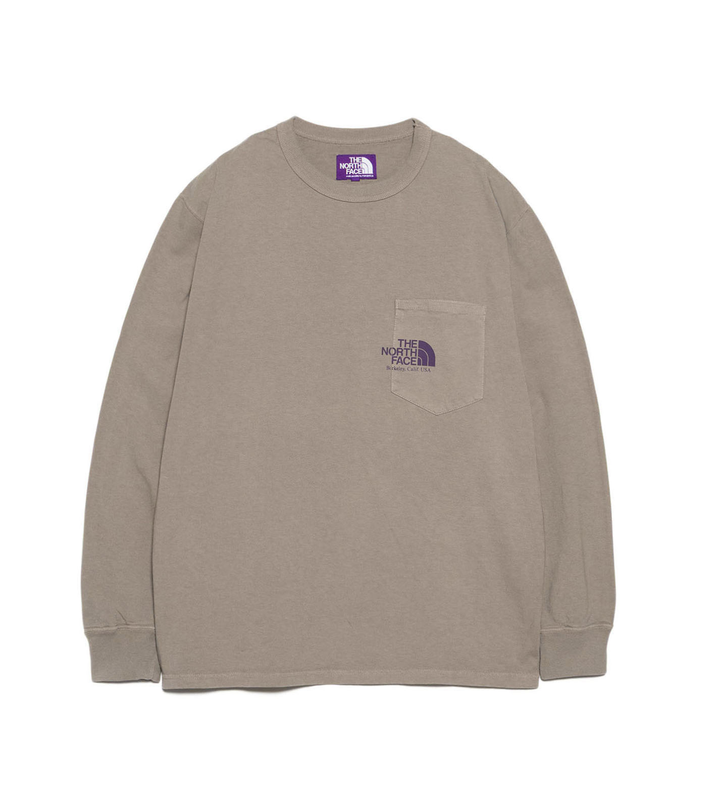 THE NORTH FACE PURPLE LABEL◆7oz Long Sleeve Pocket Tee/M/コットン/グレー/N25SI101 nanamica / 7oz Field Long Sleeve Pocket Tee