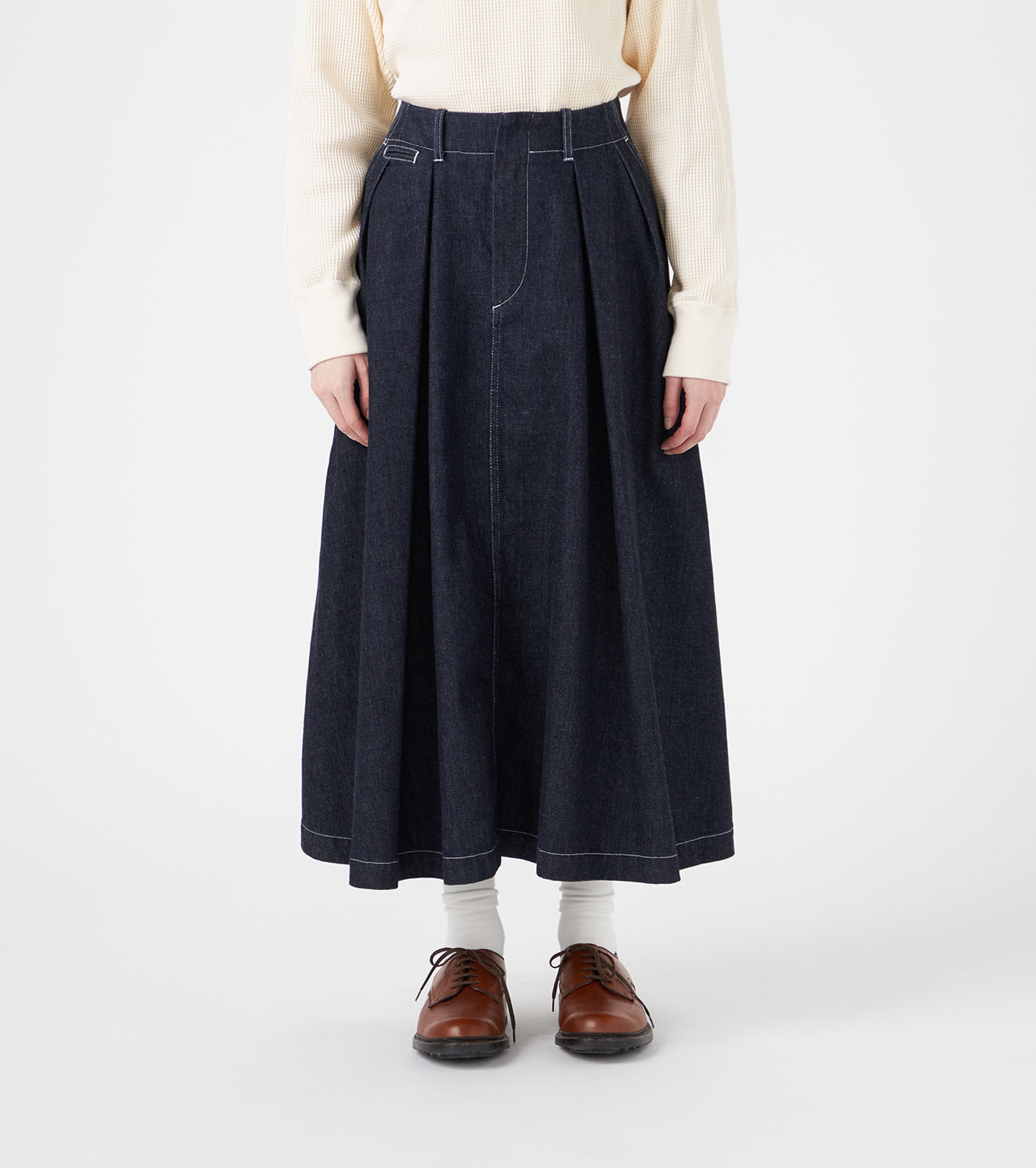 ニコニコ and per se スカート レディース2025 秋冬 新作 nanamica / Denim Skirt