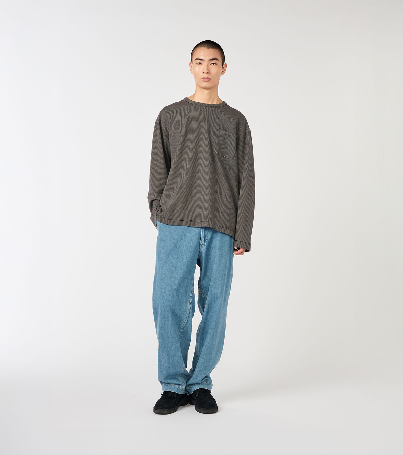 nanamica / Micro Stripe Pocket L/S Tee