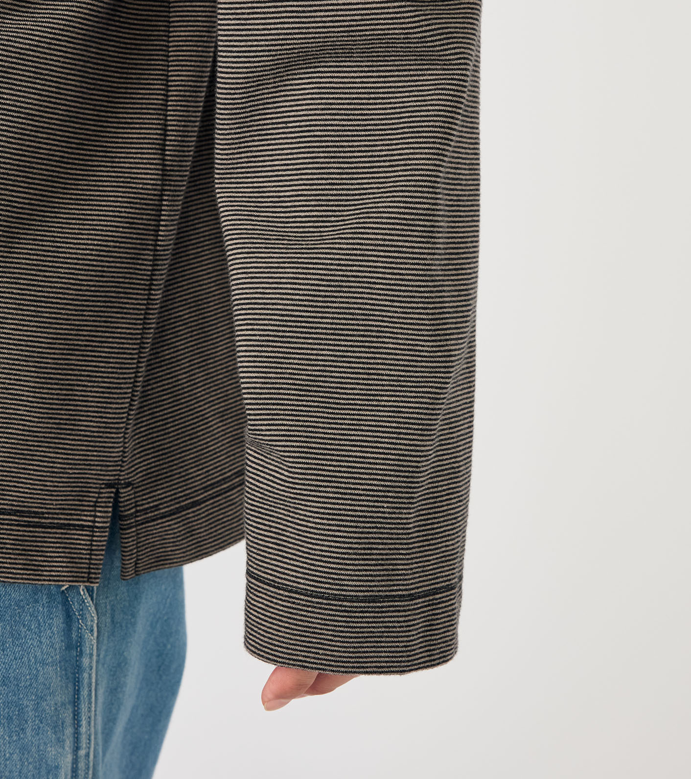 nanamica / Micro Stripe Pocket L/S Tee