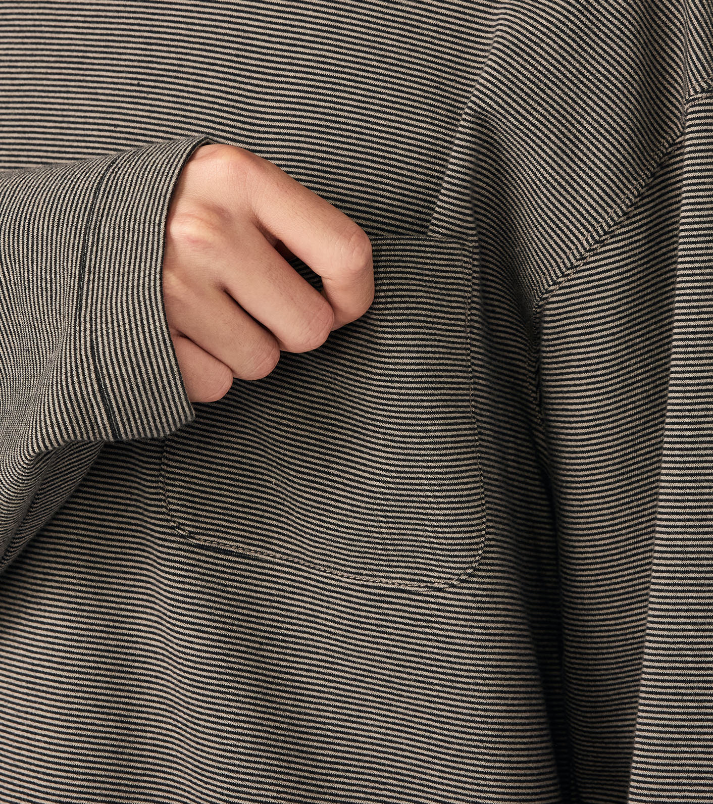 nanamica 春夏26年 Micro Stripe Pocket L/S nanamica / Micro Stripe Pocket L/S Tee