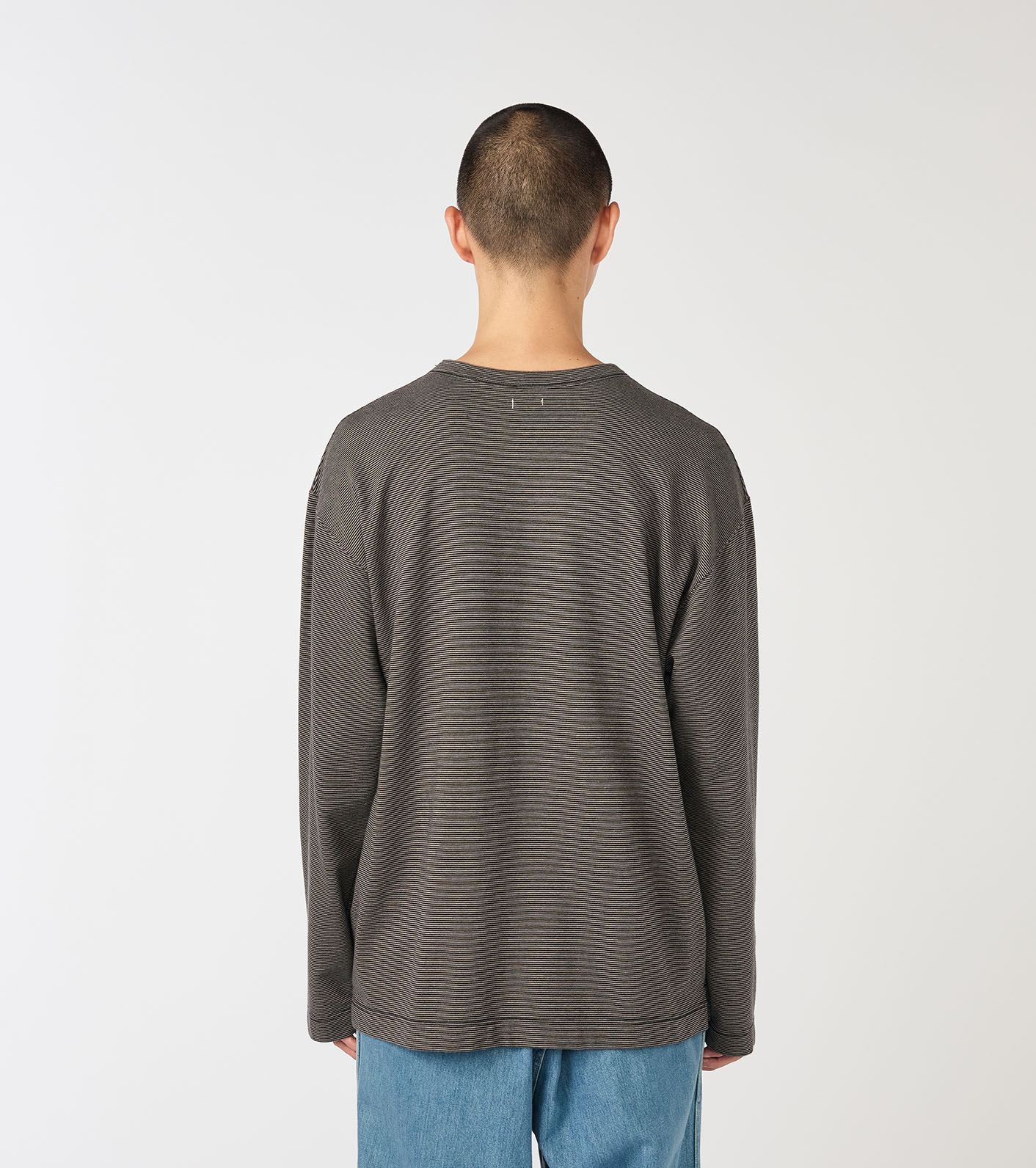 nanamica / Micro Stripe Pocket L/S Tee