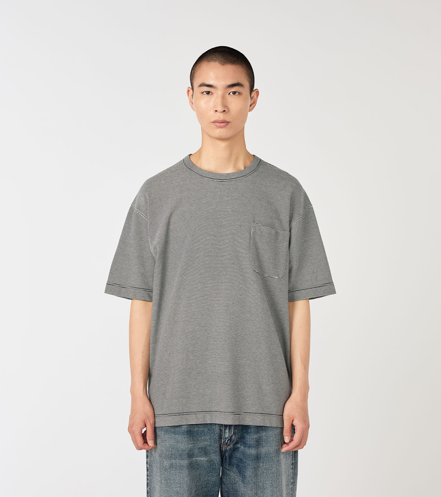 nanamica / Micro Stripe Pocket Tee