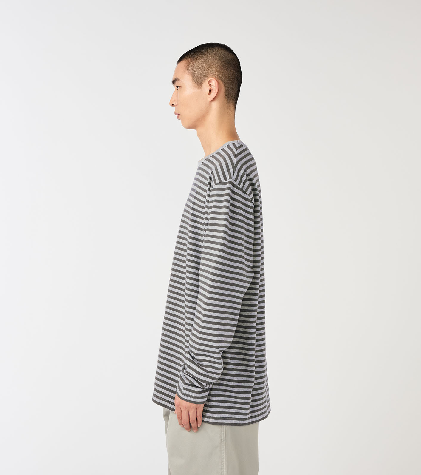 nanamica / COOLMAX Stripe Jersey L/S Tee