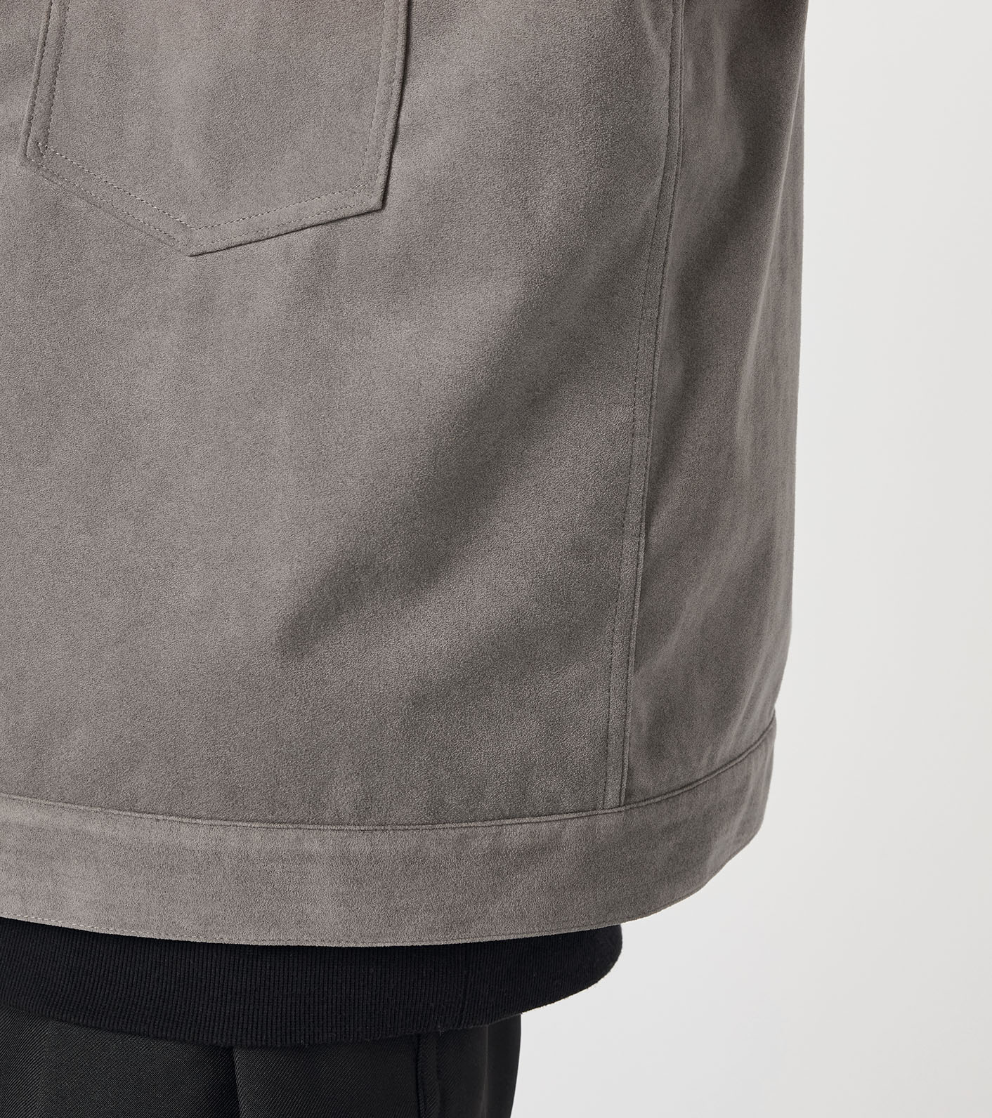 ななな　チャコール38 nanamica / Synthetic Leather Short Jacket