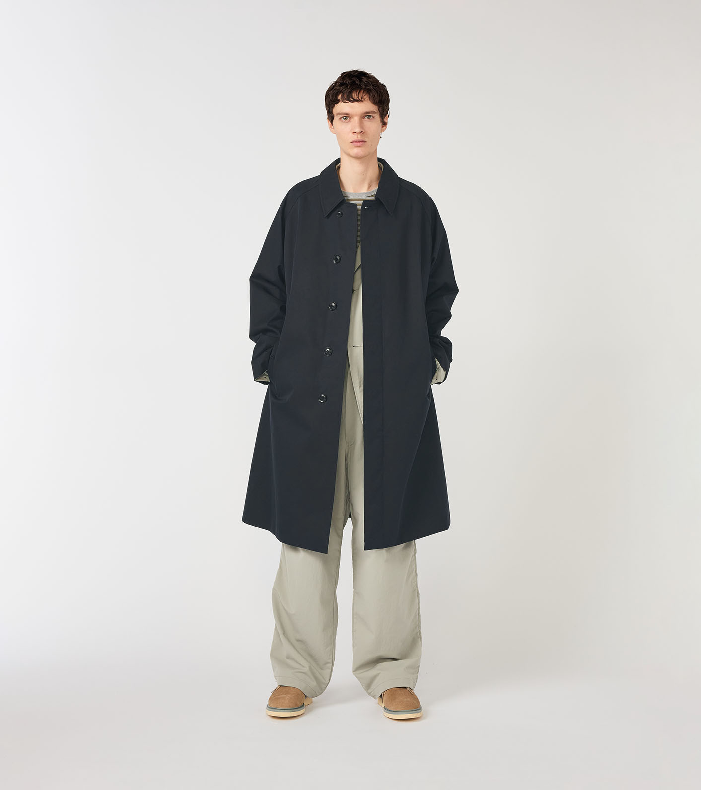 nanamica GORE-TEX Balmacaan Coat XS ネイビー Nanamica GORE-TEX Balmacaan Coat Navy
