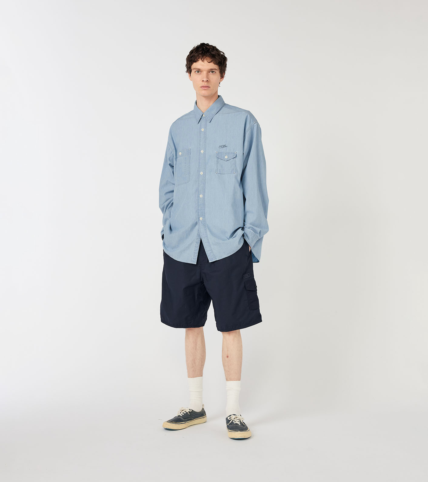 nanamica / Regular Collar Chambray Shirt