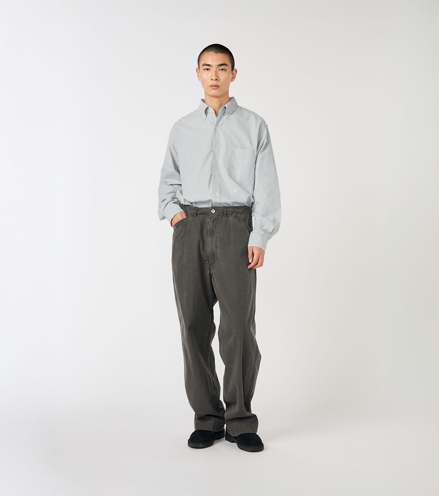 nanamica ボタンダウンワイドシャツ ナイロン混 nanamica ボタンダウンワイドシャツ ナイロン混