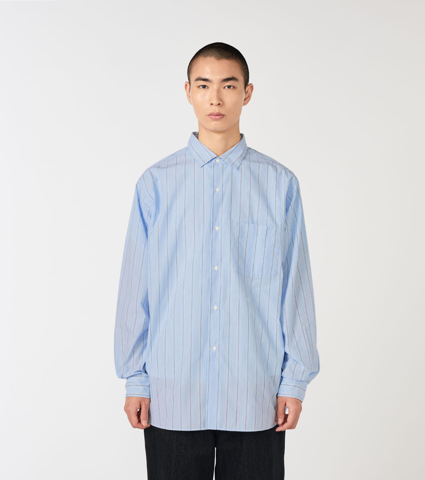 nanamica / Regular Collar Stripe Wind Shirt
