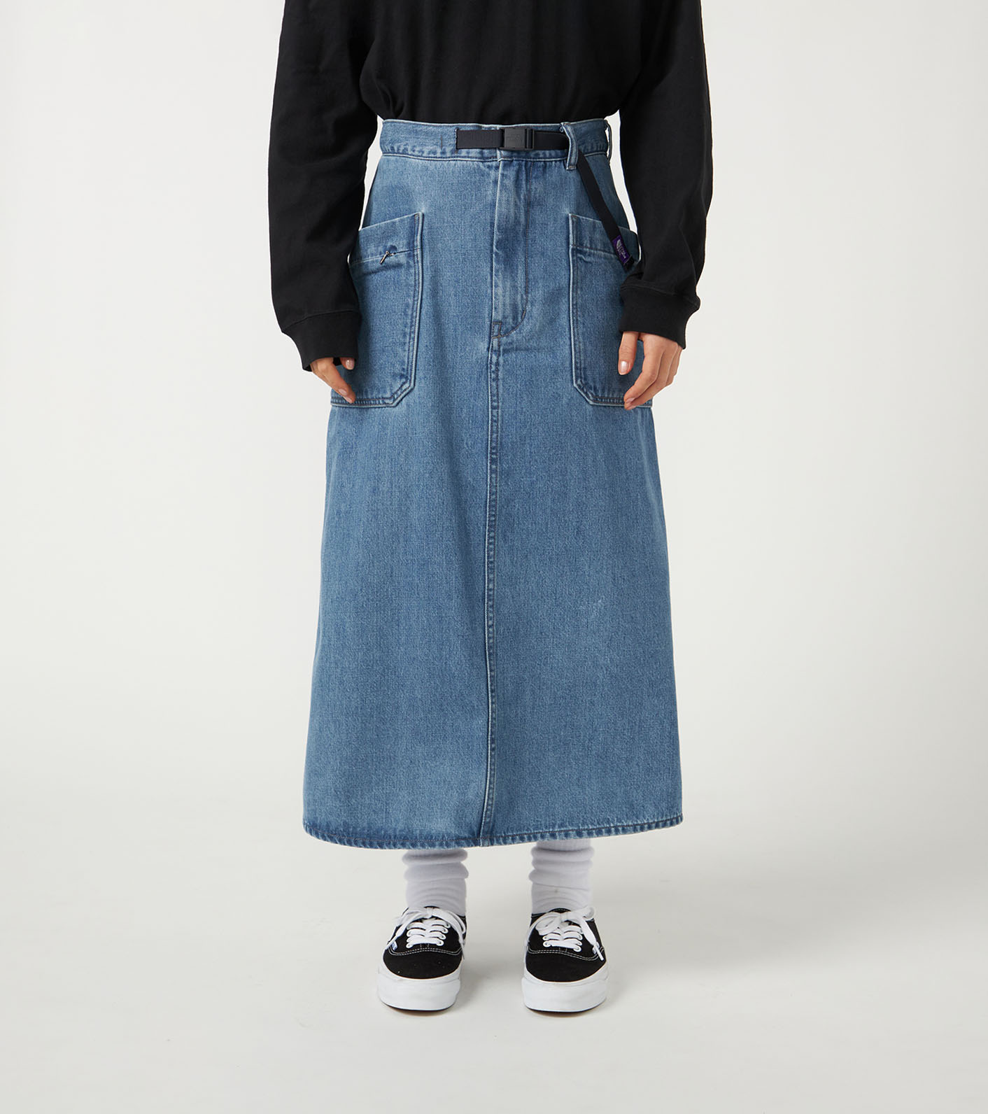 極美品　ロータ　ネイビーデニムスラック　48 nanamica / Denim Field Skirt