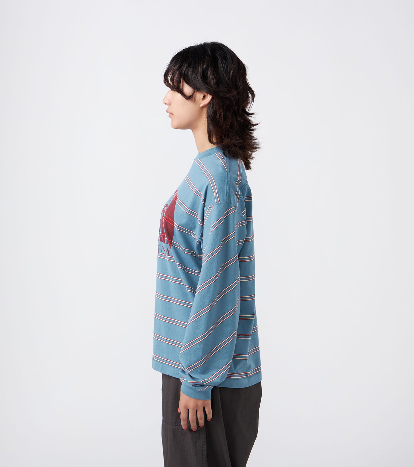 nanamica / Field Long Sleeve Striped Tee