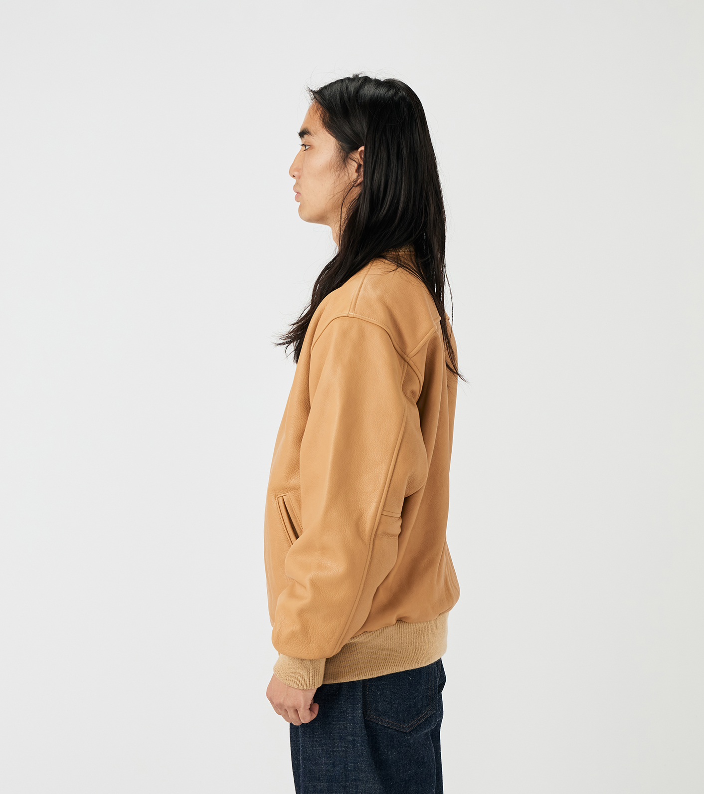 nanamica / nanamica Exclusive Leather Varsity Jacket