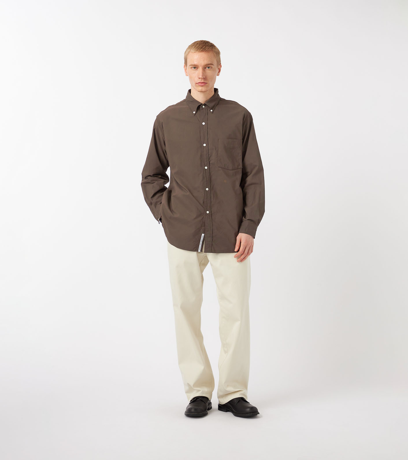 nanamica ボタンダウンワイドシャツ ナイロン混 nanamica Button Down Wind Shirt Dark Navy 23FA-I（ナナミカ ボタン