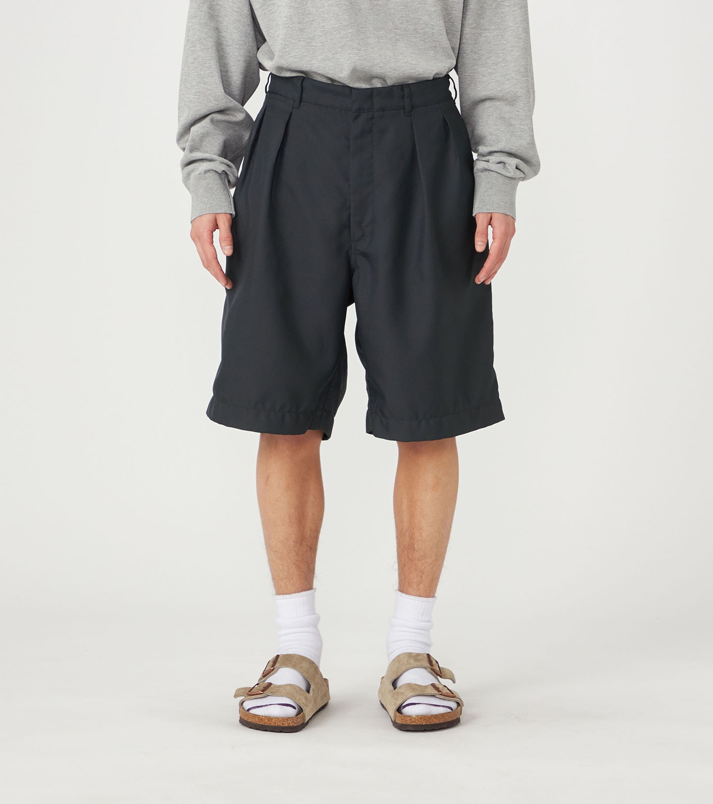 パンツ nanamica ALPHADRY Double Pleats Short nanamica / Polyester Twill Double Pleated Shorts
