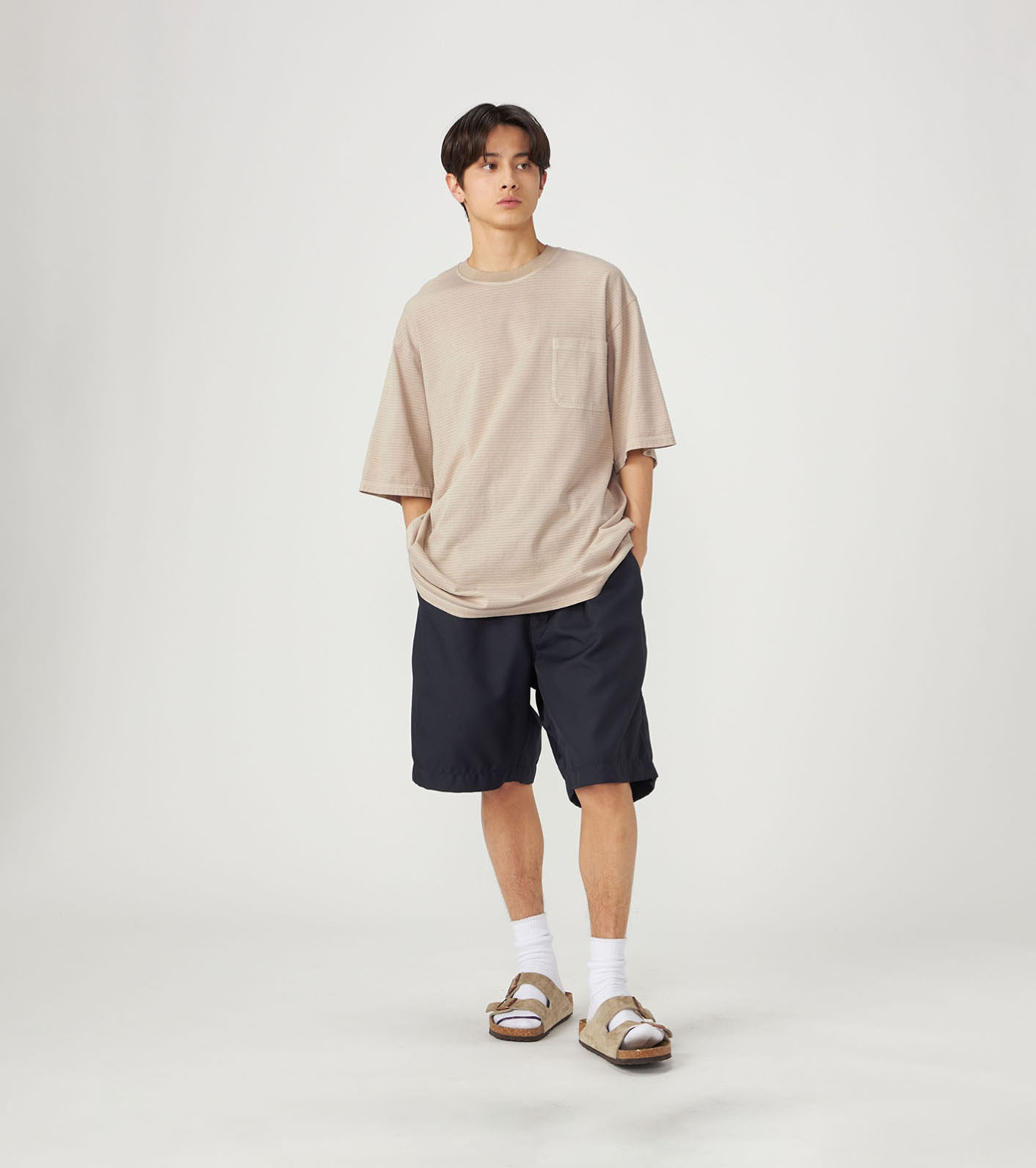 nanamica / Garment Dyed Border Pk Tee