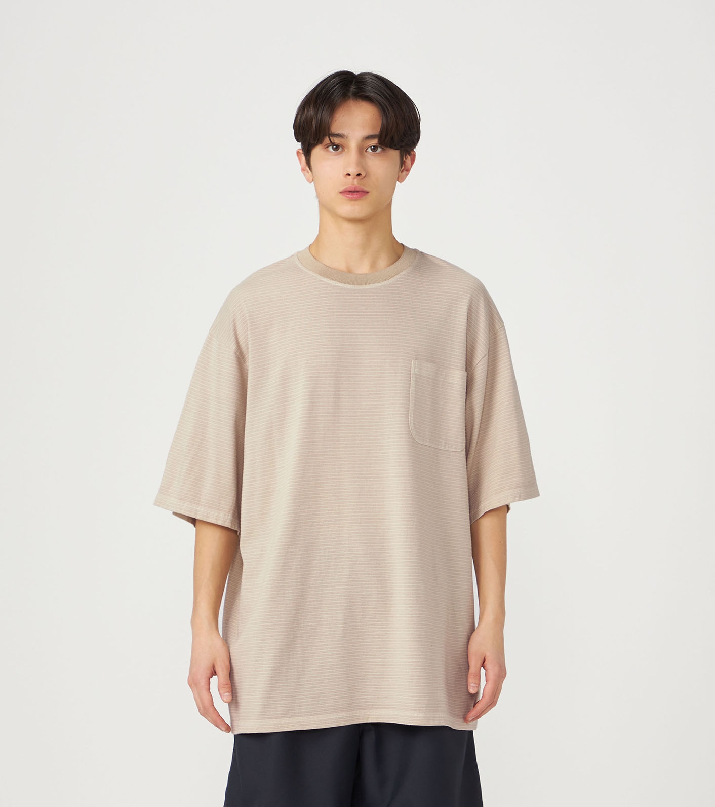 nanamica / Garment Dyed Border Pk Tee