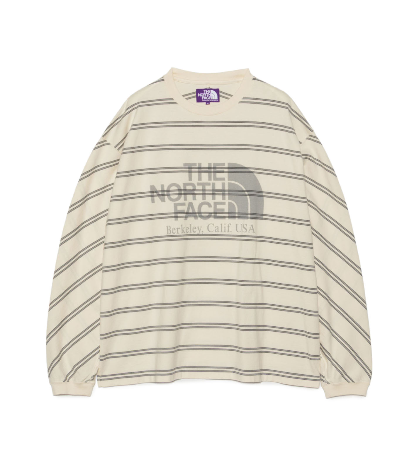 新品 ノースフェイス PL フィールド ストライプド 長袖ポロシャツ (L) Ⓗ NT6352N THE NORTH FACE PURPLE LABEL Field Striped Polo ザ ノース