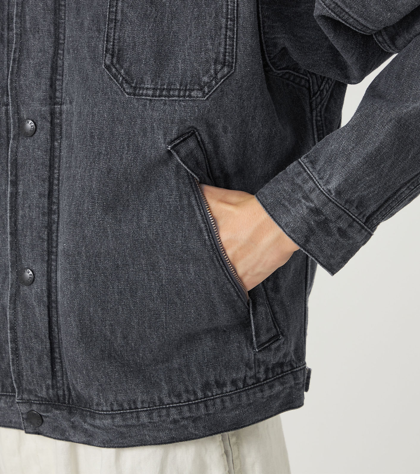 nanamica / Linen Cotton Denim Field Jacket
