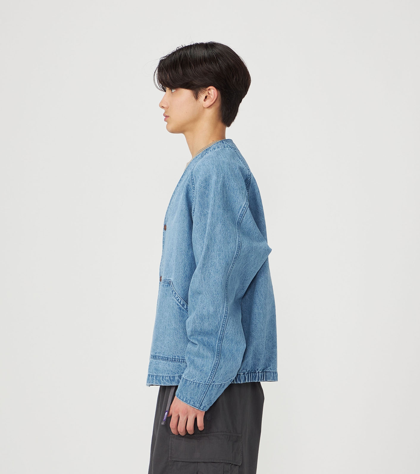 nanamica / Linen Cotton Denim Field Cardigan