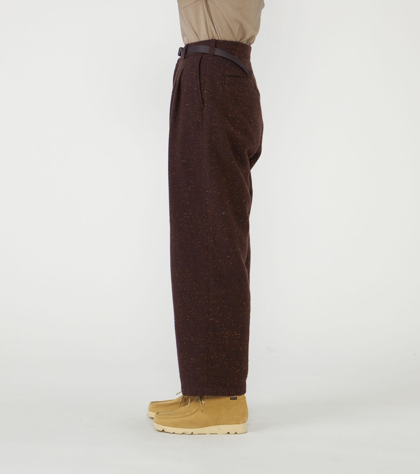 ワタ3/5 nanamica / Cotton Wool Color Nep Field Tuck Pants