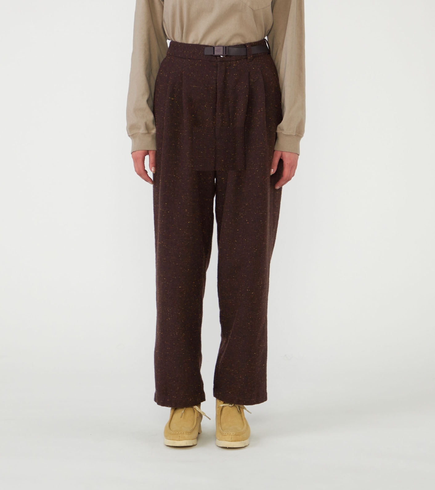 nanamica / Cotton Wool Color Nep Field Tuck Pants