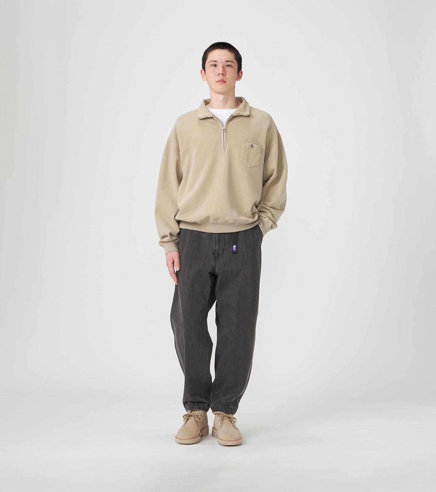 nanamica / Garment Dyed Field Half Zip Sweatshirts