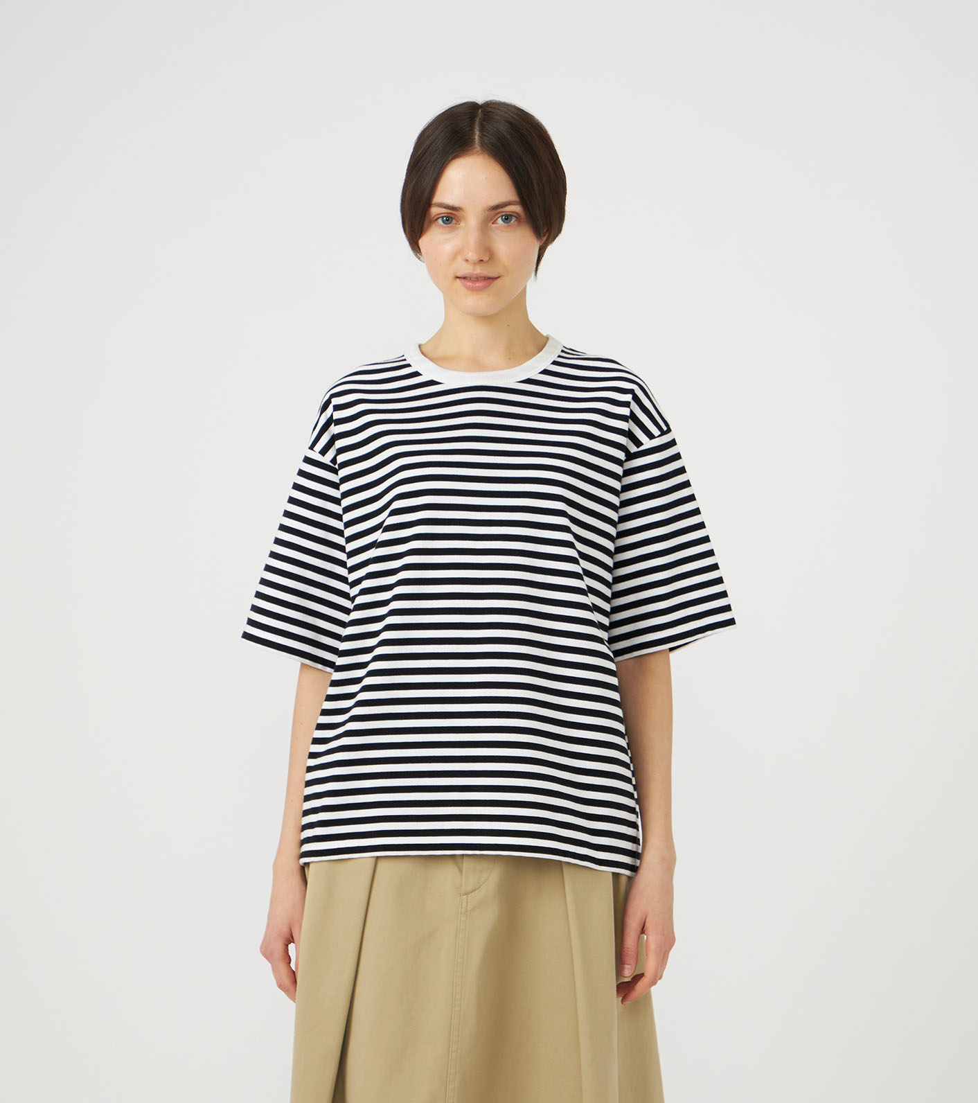 みき nanamica / COOLMAX Stripe Jersey Tee