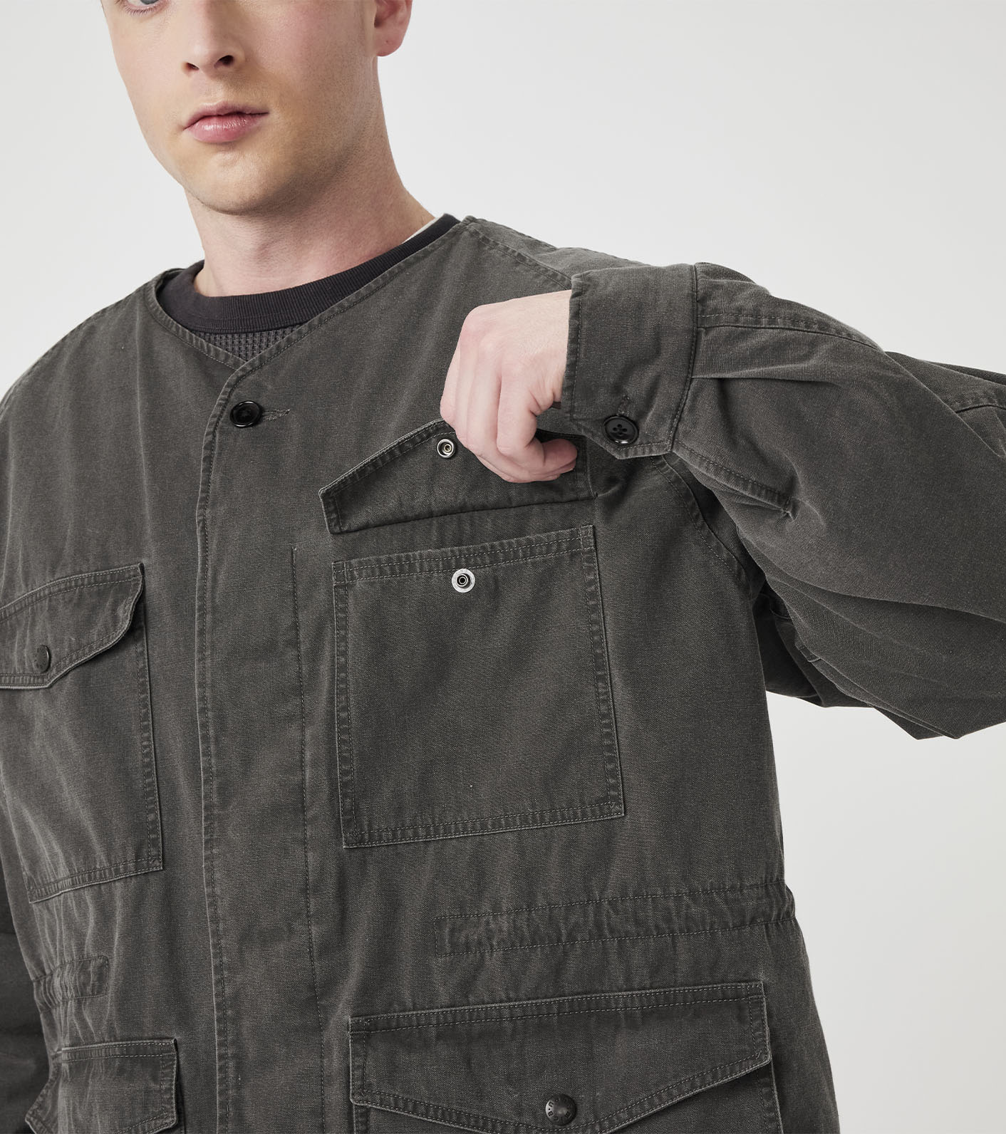 nanamica / Cotton CORDURA Insulation Collarless Jacket