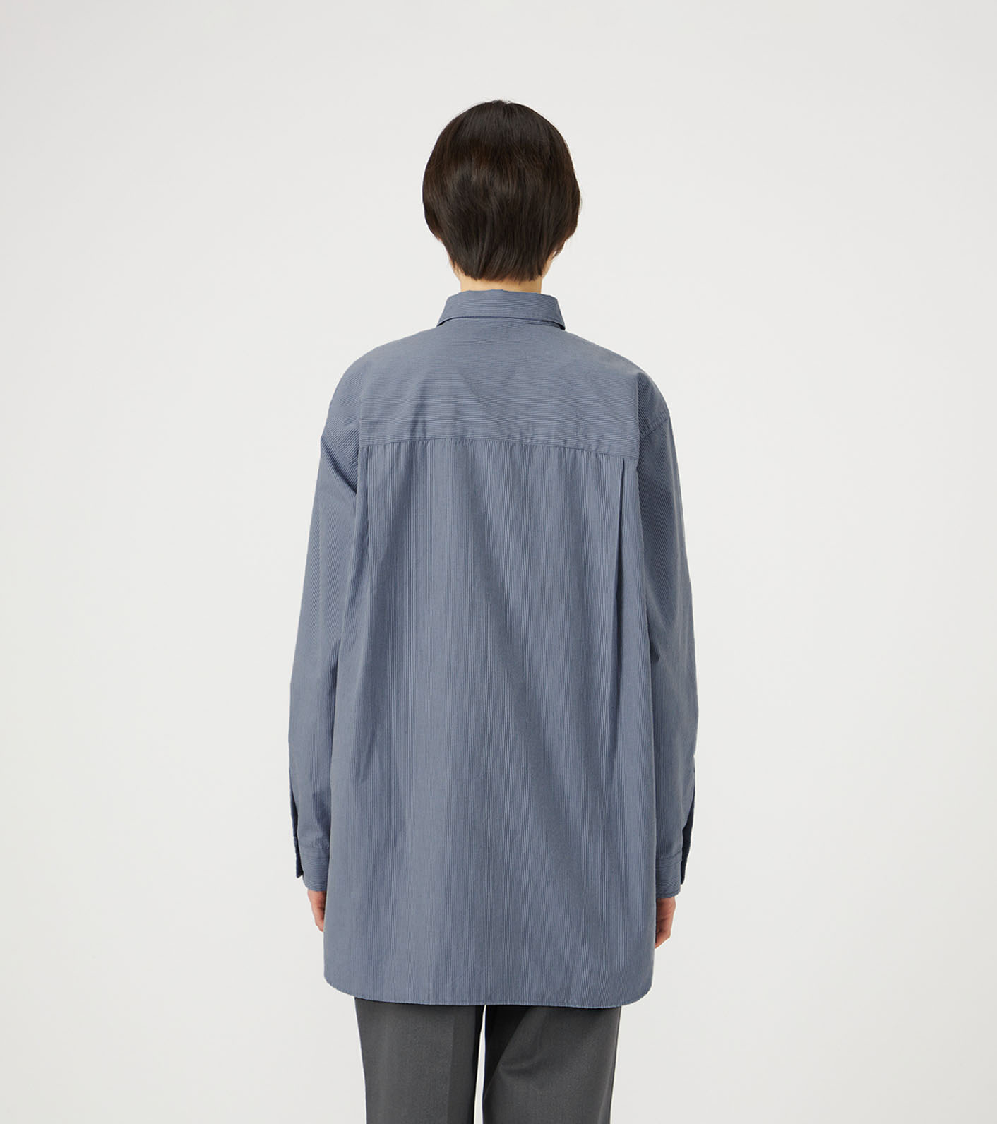 nanamica / Regular Collar Striped Wind Shirt