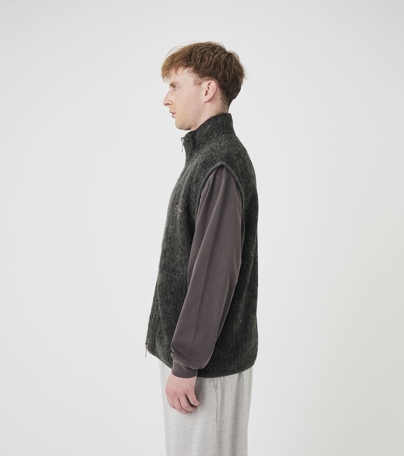 nanamica / OOAL Zip Up Mohair Vest
