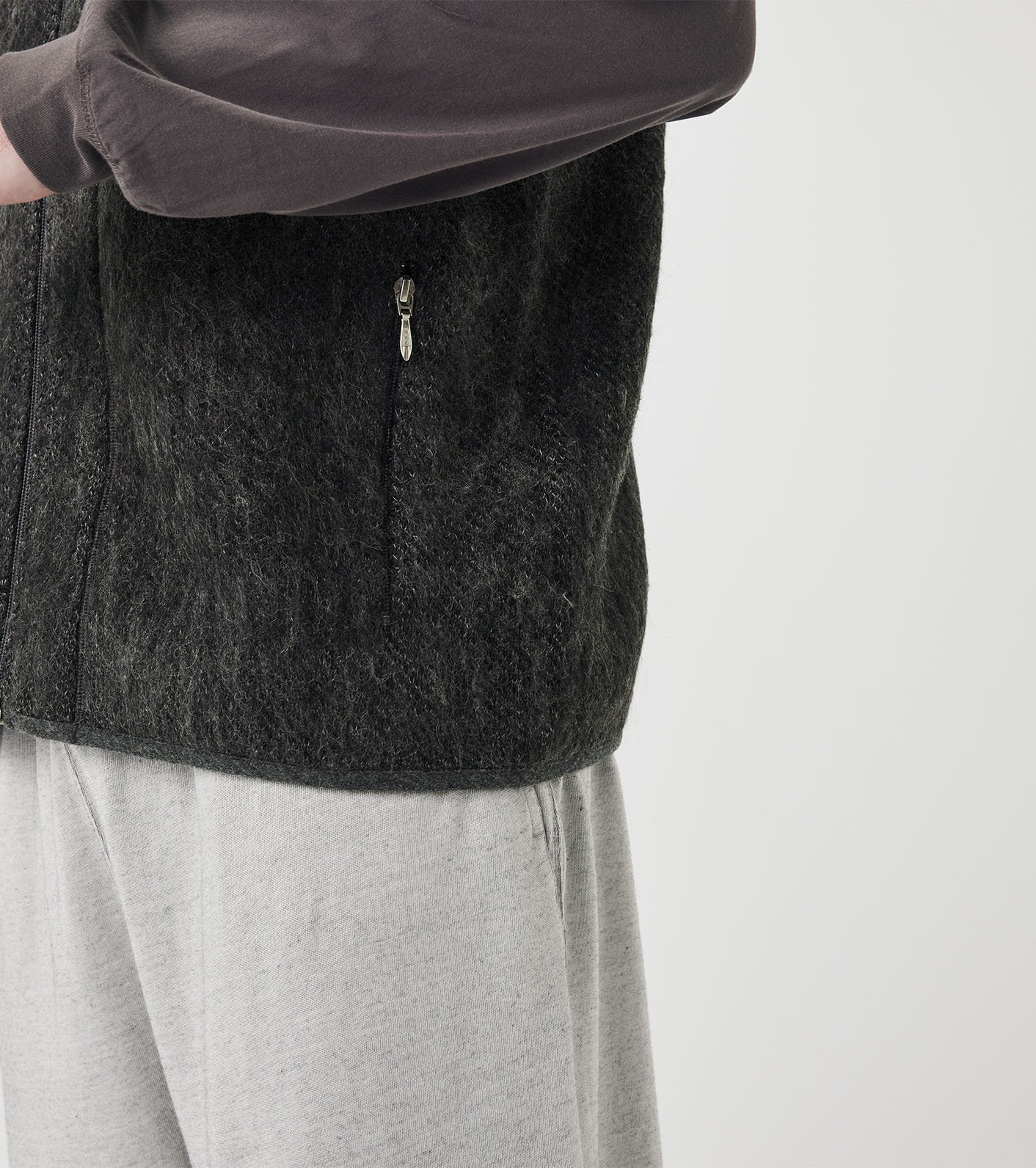 nanamica / OOAL Zip Up Mohair Vest