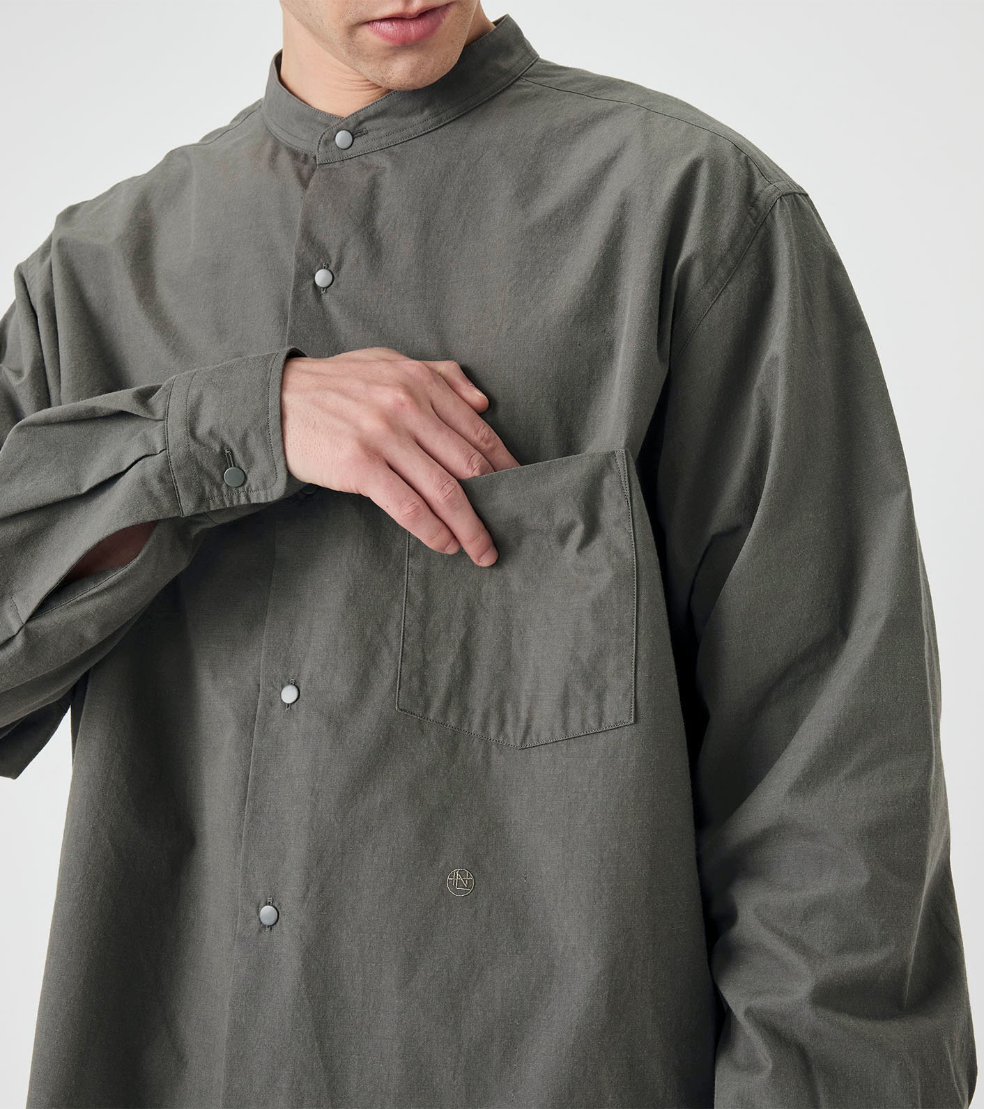 トップス nanamica Band Collar Wind Shirt nanamica / Band Collar Wind Shirt