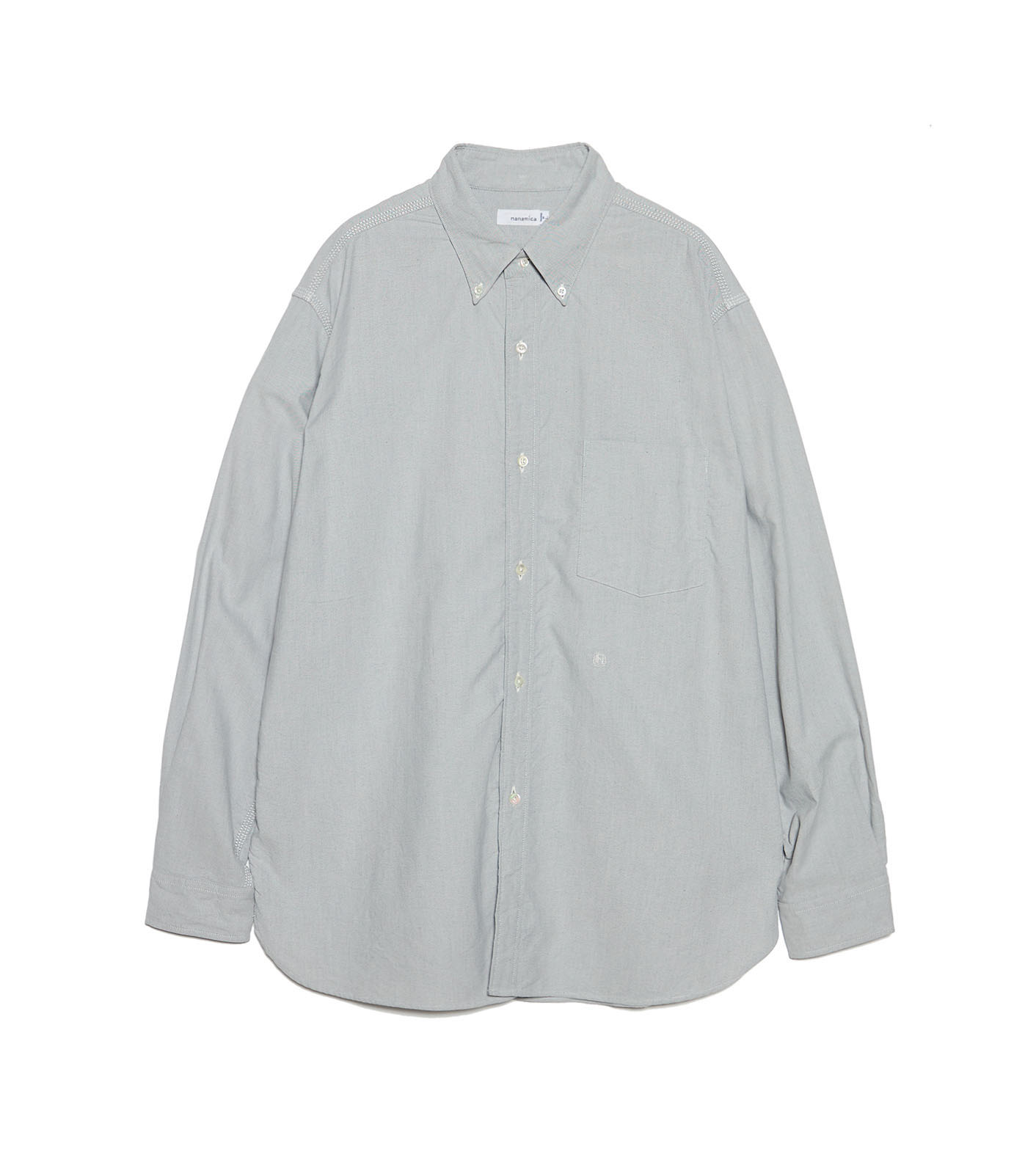 ナナミカ nanamica OOAL H/S Wind Shirt 灰色 S nanamica / Button Down Wind Shirt