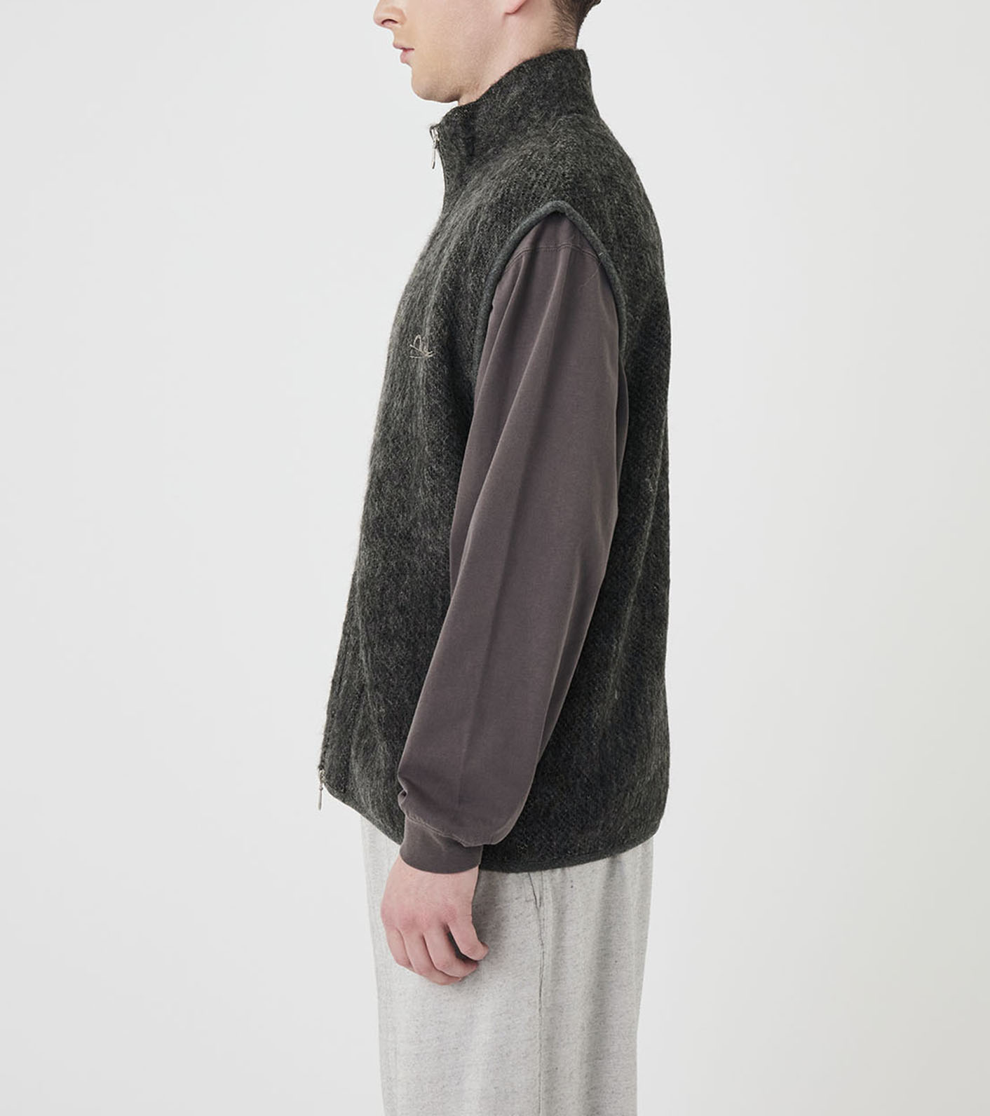 nanamica / OOAL Zip Up Mohair Vest