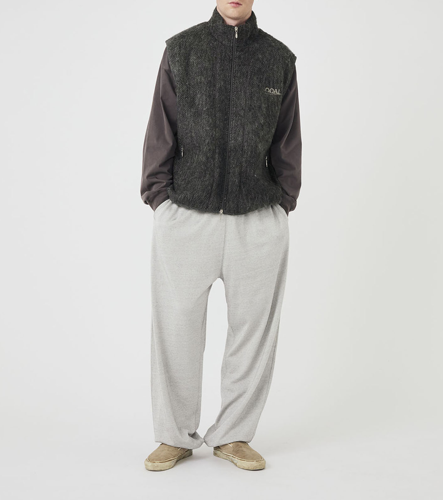 【極美品】URU WOOL PONCH ZIP UP VEST サイズ3 nanamica / OOAL Zip Up Mohair Vest