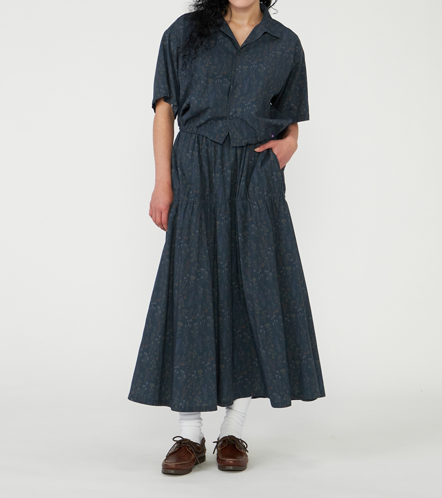 nanamica / Flower Printed Field Tiered Skirt