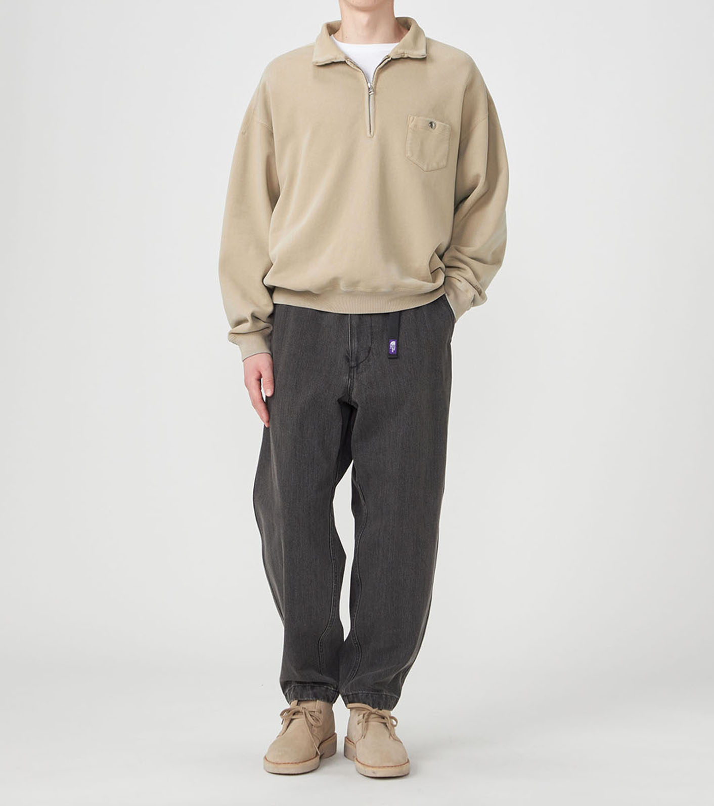 nanamica / Garment Dyed Field Half Zip Sweatshirts
