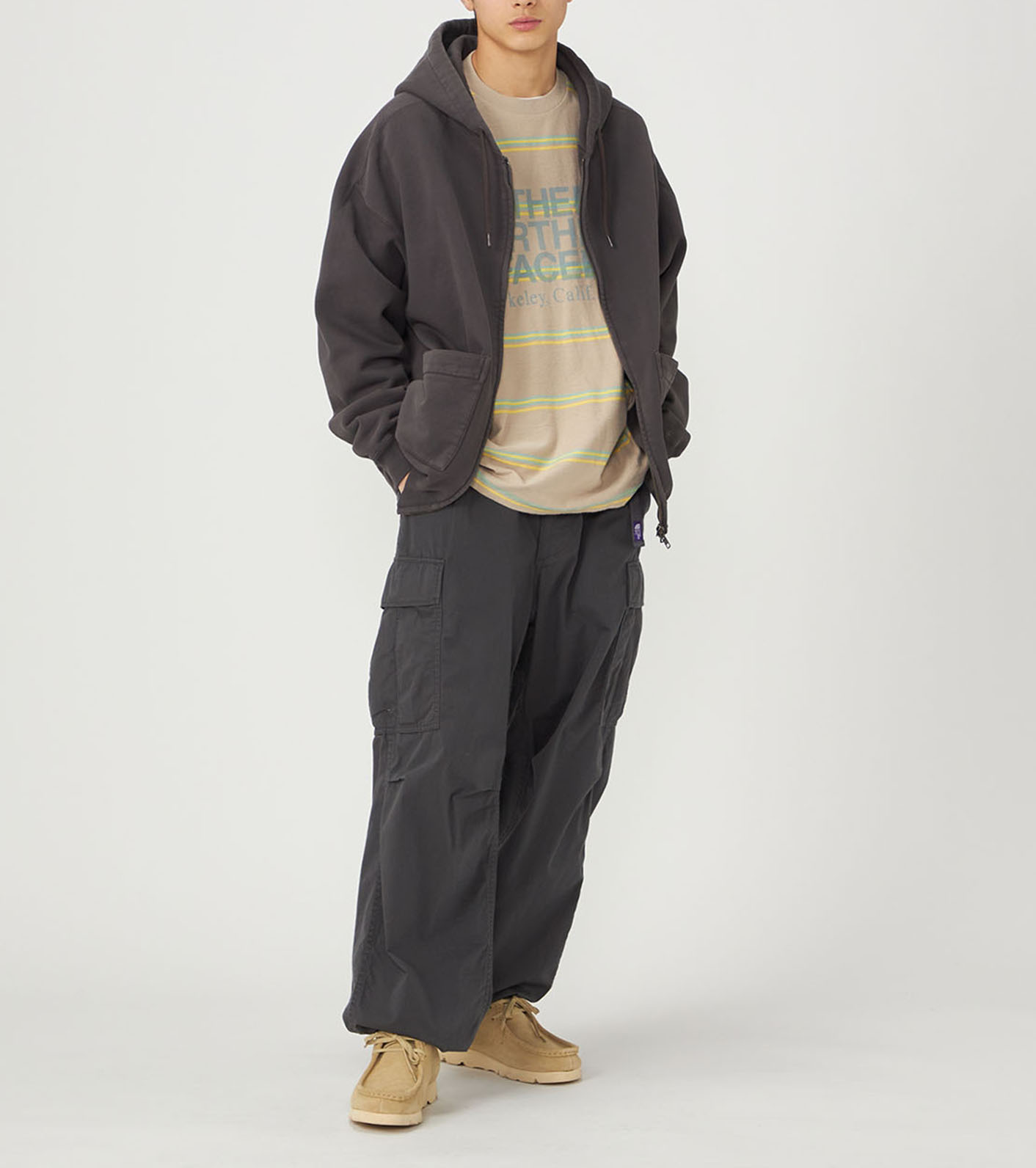 nanamica / Garment Dyed Field Zip Up Hoodie