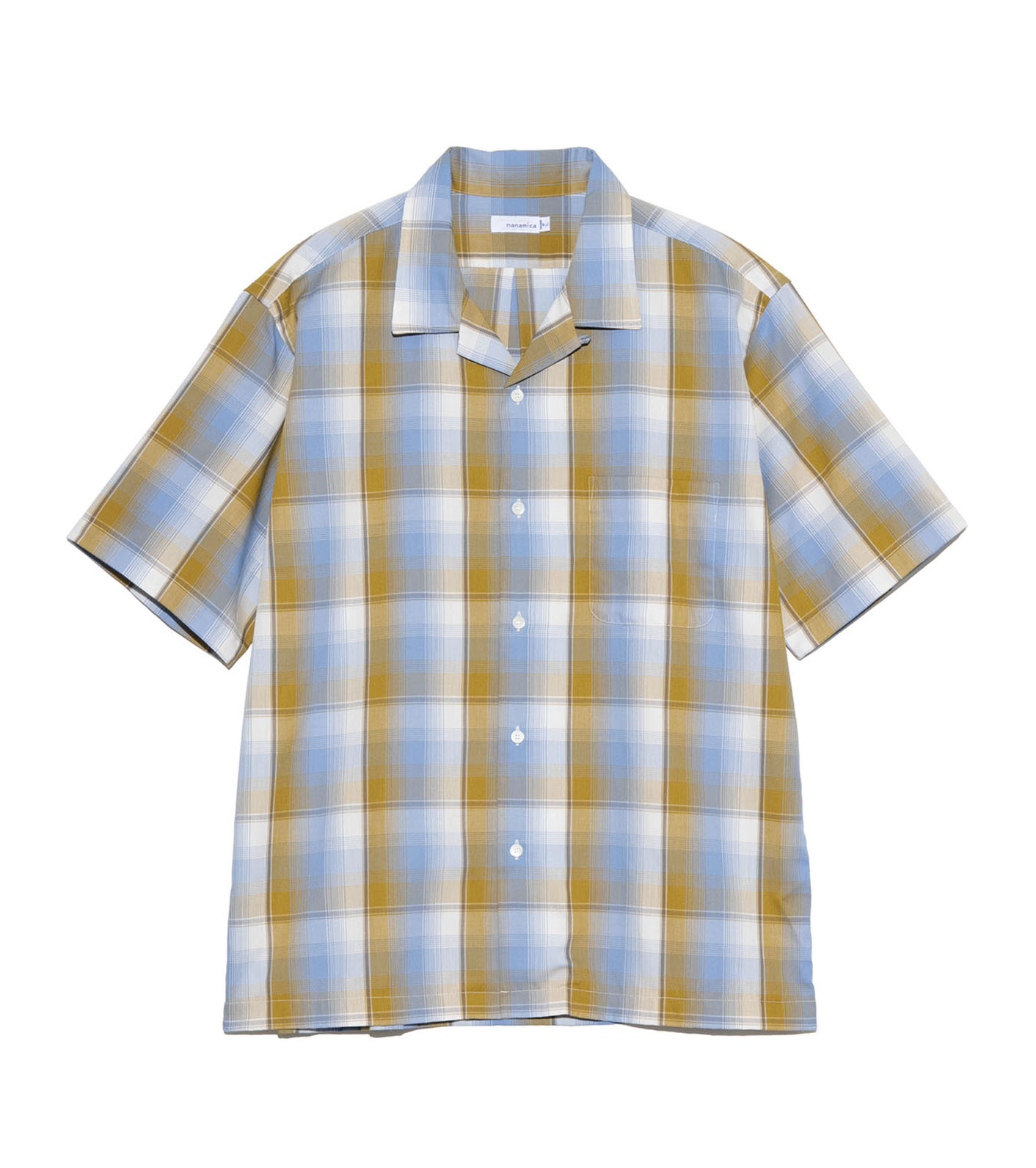 新品 nanamica オープンカラー パナマ プレイド シャツ (XL)　Ⓗ 新品 nanamica オープンカラー パナマ プレイド シャツ (XL