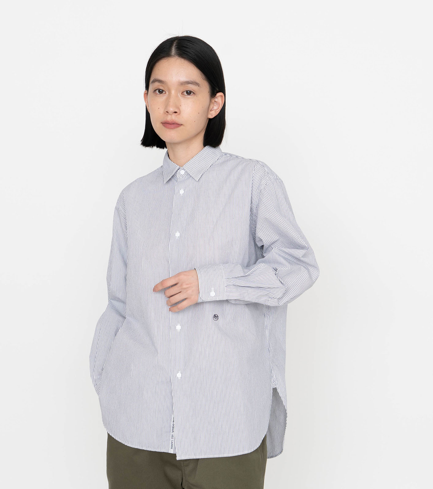 Regular Collar Stripe Wind Shirt