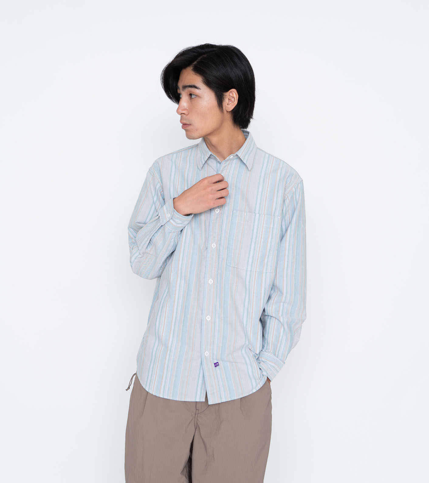 nanamica / Regular Collar NP Striped Field Shirt
