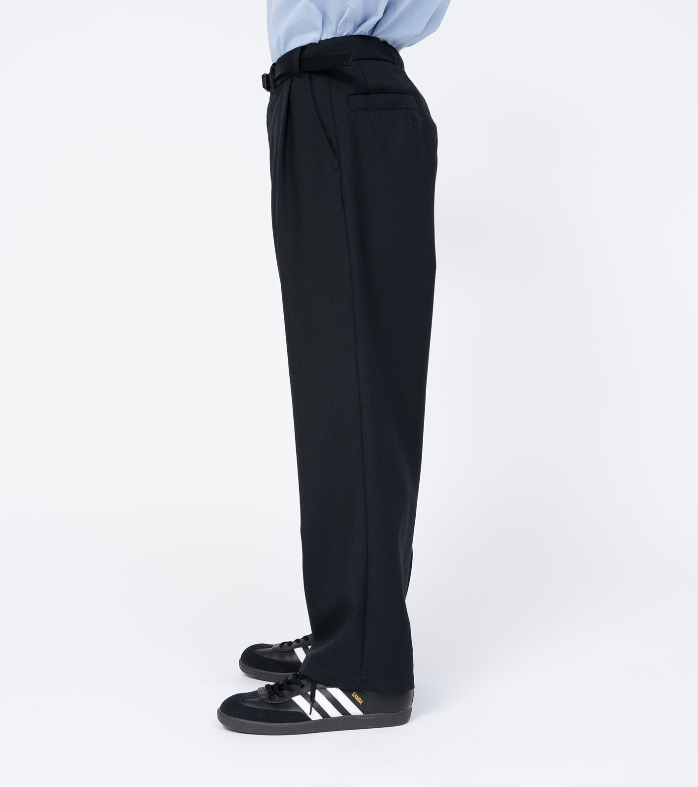 nanamica / Polyester Wool Oxford Wide Tapered Field Pants