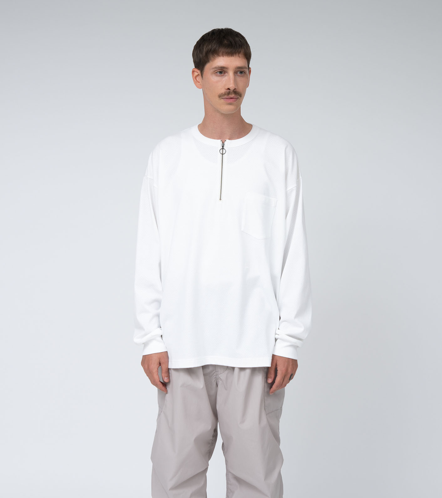 nanamica / Half Zip L/S Tee