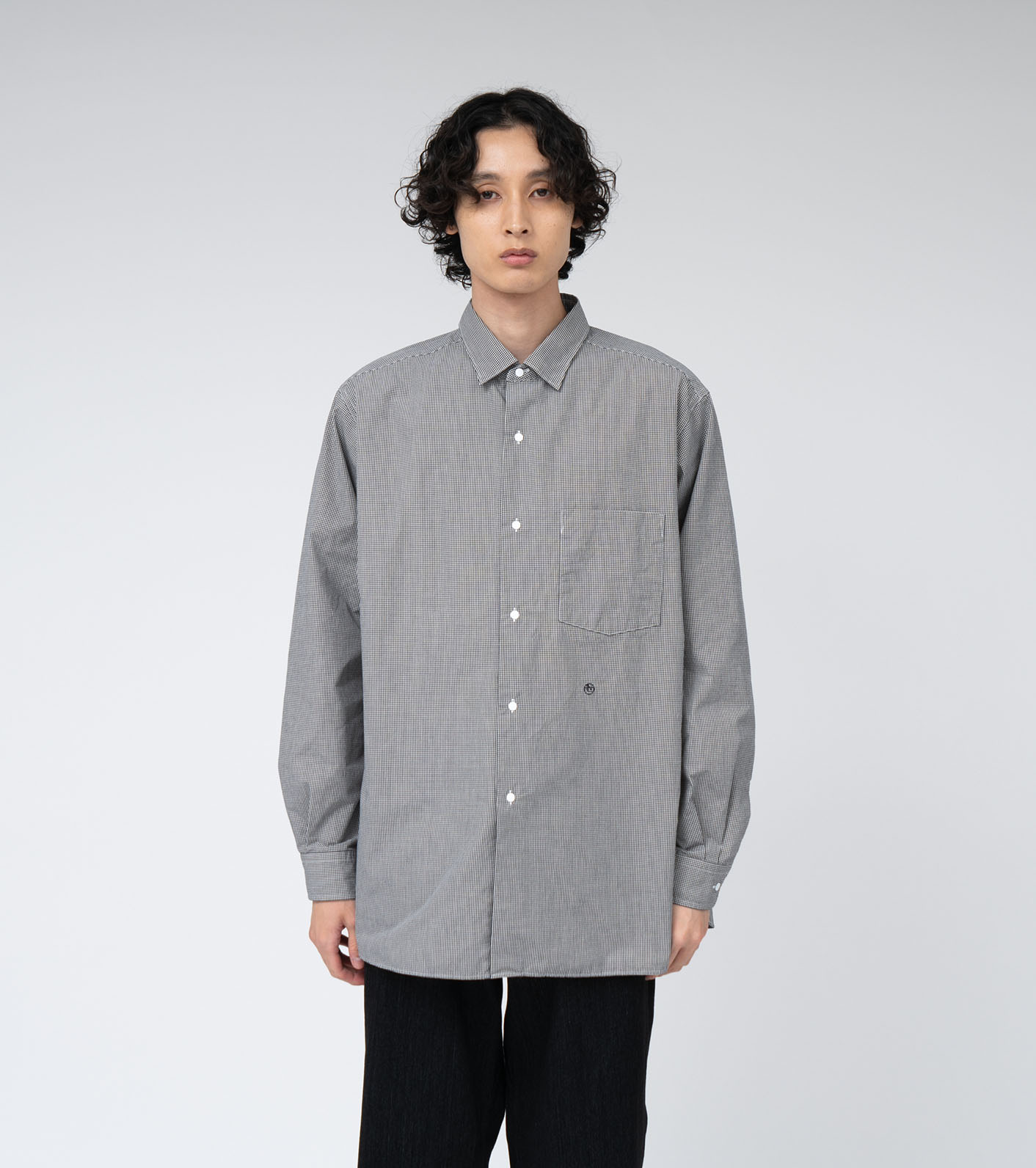 noページ nanamica / Regular Collar Gingham Check Wind Shirt