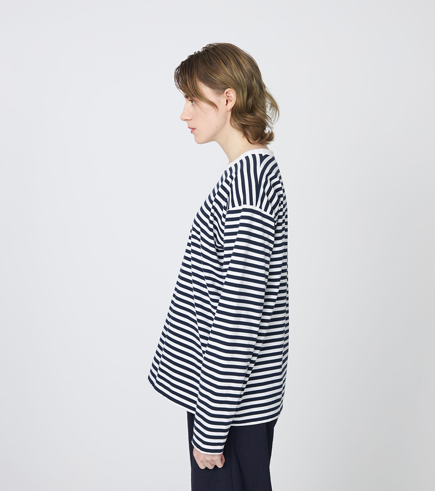 nanamica / COOLMAX Stripe Jersey L/S Tee